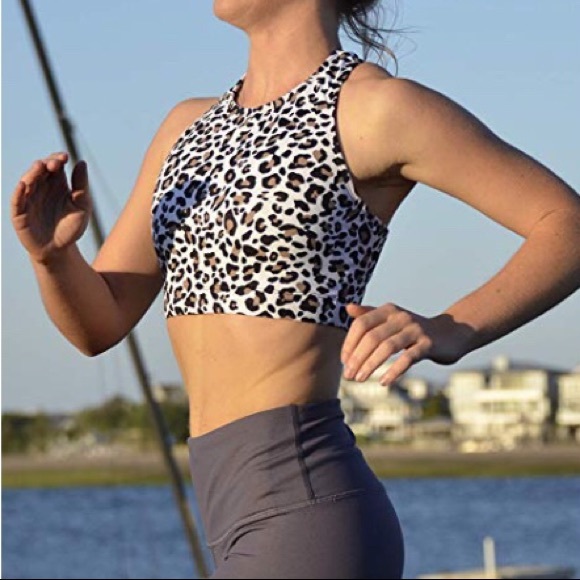 Lennox Leopard Print Sports Bra Crop - Picture 3 of 7